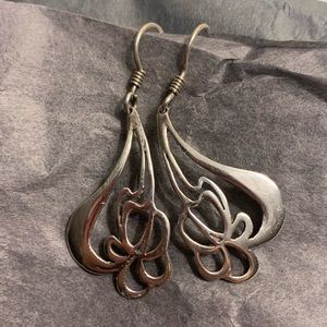 Sterling silver handmade Iris earrings
